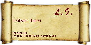 Léber Imre névjegykártya
